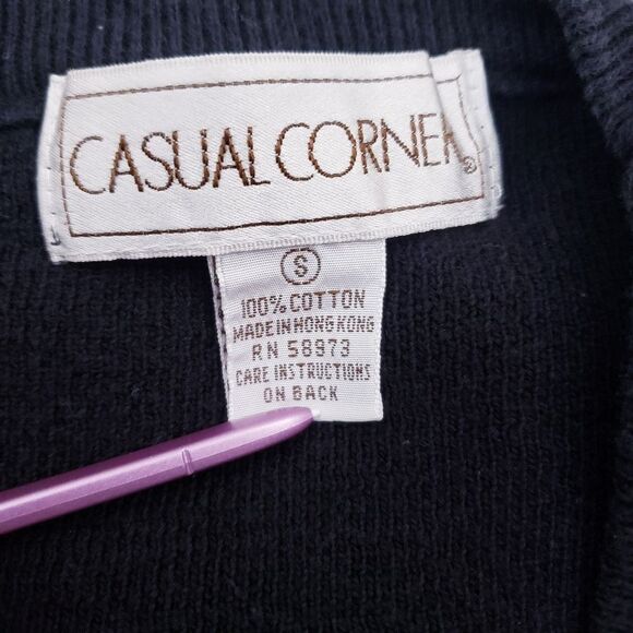 Vintage 80's/90's Casual Corner Knitted Raglan Crewneck Sweater Small - Picture 10 of 11